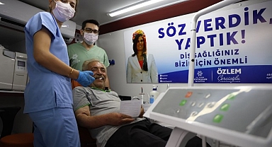 Başkan Çerçioğlu Mobil Ağız ve Diş Sağlığı Hizmetlerini Kentin Dört Bir Yanında Vatandaşlarla Buluşturmayı Sürdürüyor