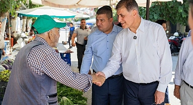 Başkan Tugay Tire’de vatandaşlar, üreticiler ve esnafla buluştu