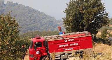 Büyükşehir ekipleri orman yangınına müdahale ediyor