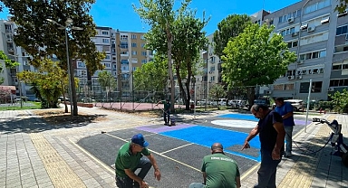Çocuklar istedi, Başkan Mutlu yaptı: O park voleybol sahasına kavuştu