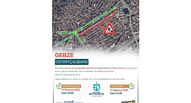 Gebze’de üstyapı çalışması uyarısı