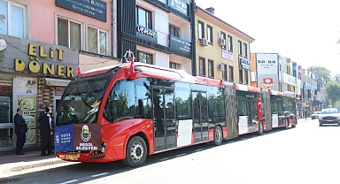 İnegöl’de Metrobüs İçin Test Sürüşü Yapıldı