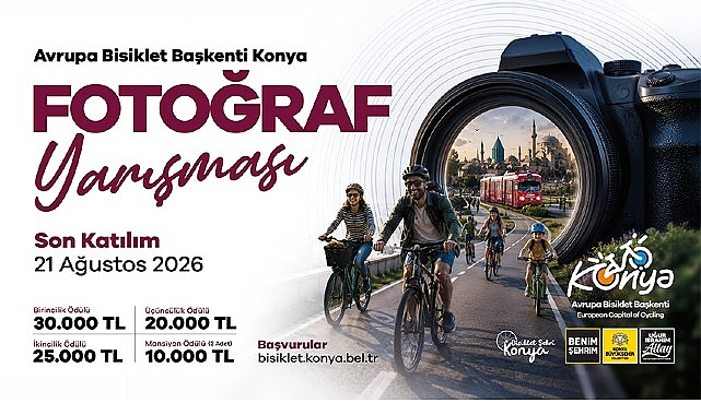 Konya Büyükşehir'den “Avrupa Bisiklet Başkenti Konya” Temalı Fotoğraf Yarışması