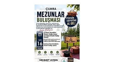 Türkiye'de ve Çumra'da Bir İlk: Çumra Mezunlar Buluşması Başlıyor