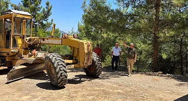 Yayla Kuzdere yolunda çalışmalar devam ediyor