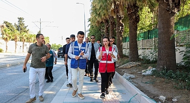 Başkan Vekili Özdemir kaldırım ve çevre düzenleme çalışmalarını yerinde inceledi