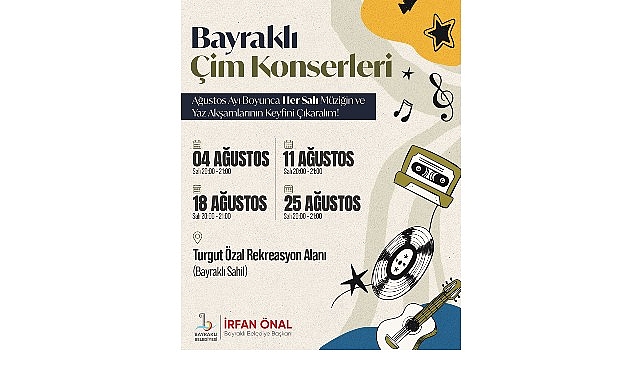 Bayraklı'da Çim Konserleri Başlıyor