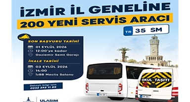 Büyükşehir’den İzmir’e 400 yeni servis aracı plakası