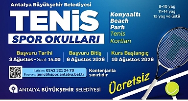  Büyükşehir’in ücretsiz tenis eğitimlerinde yeni dönem başlıyor