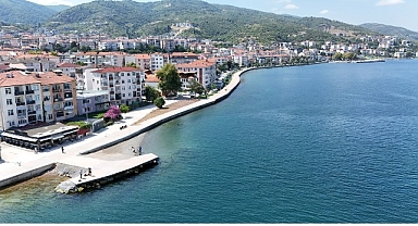 Değirmendere sahili dalga kırıcı setle güçlendirildi