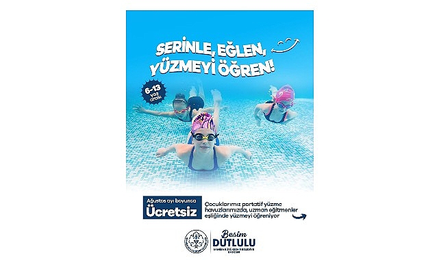 Manisa’da Çocuklar Hem Serinleyecek Hem Yüzme Öğrenecek