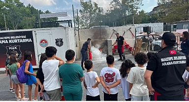 Yaz okulu öğrencileri afetler hakkında bilinçlendi