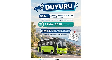 397 No’lu hat KM85 olarak sefer yapacak