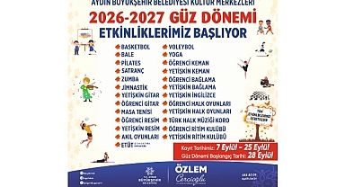 Aydın Büyükşehir Belediyesi Güz Dönemi Etkinlikleri Başlıyor