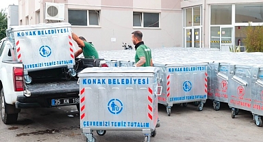 Konak’ta konteynerler yenilenmeye devam ediyor