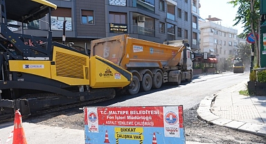 Maltepe’de asfalt çalışması tüm hızıyla sürüyor