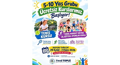 Milas Belediyesi Tenis, Temel Hareket Eğitimi ve Eğitsel Oyunlar Kursları İçin Kayıtları Başlatıyor