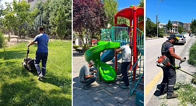 Park ve Bahçelerde Bakım Çalışmaları Sürüyor