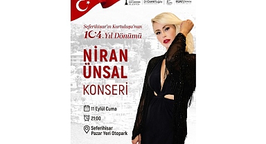 Seferihisar kurtuluşunun 104. yılını Niran Ünsal konseriyle kutlayacak
