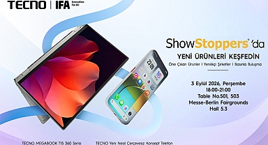 TECNO, Yeni Nesil Çerçevesiz Konsept Telefonunu ve 360° Menteşeli MEGABOOK T15 360 Pro Modelini IFA ShowStoppers® 2026’da Sahneye Çıkarıyor