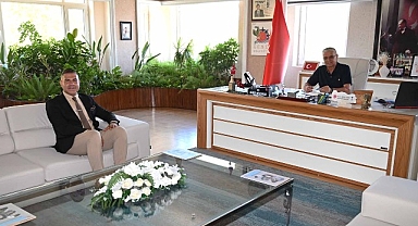 Uğur Okulları Kemer Şube Müdürü Bayram’dan Başkan Topaloğlu’na ziyaret