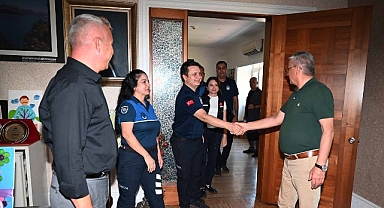 Zabıta Müdürü Kurtoğlu’ndan Başkan Topaloğlu’na ziyaret 