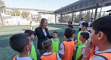 Başkan Mutlu Kış Spor Okulları’nda çocuklarla buluştu
