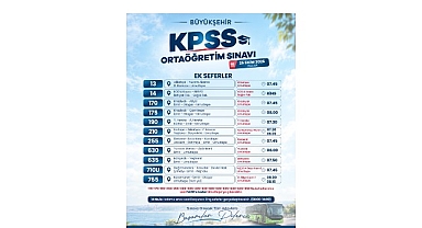 Büyükşehir’den KPSS için özel ulaşım planlaması
