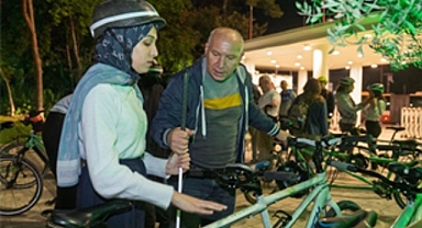 Görme engelliler Kültürpark’ta pedal çevirdi