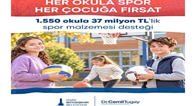 İzmir Büyükşehir Belediyesi’nden okullara 37 milyon TL’lik spor malzemesi desteği