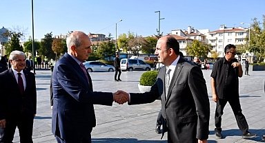 TBMM Başkanı Numan Kurtulmuş, Konya Büyükşehir Belediye Başkanı Uğur İbrahim Altay’ı Ziyaret Etti