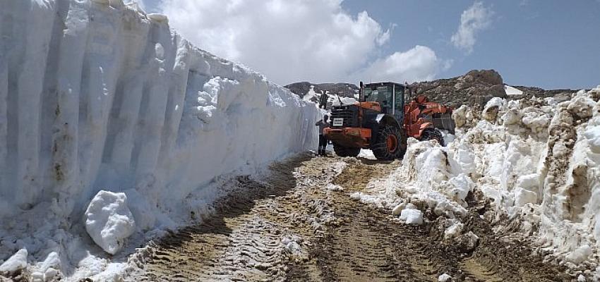 Antalya'da kardan kapanan yollar açılıyor