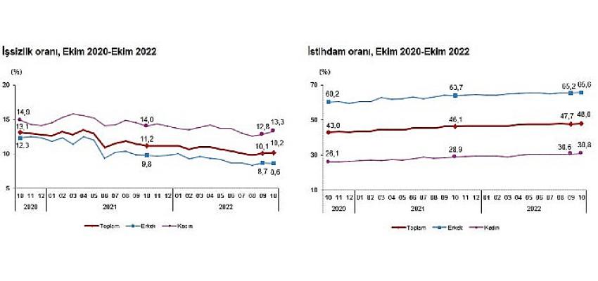 Mevsim etkisinden arındırılmış işsizlik oranı yüzde 10,2 seviyesinde gerçekleşti