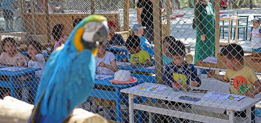 Antalya Hayvanat Bahçesi'nde minik öğrenciler için renkli etkinlik