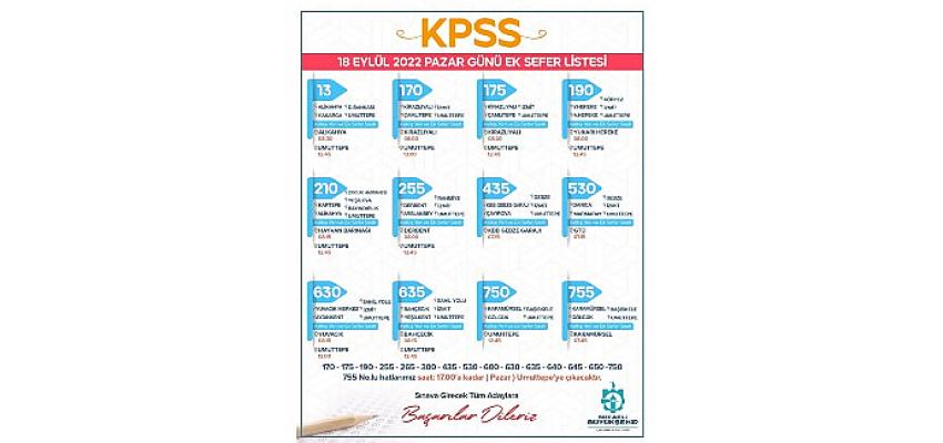 Kocaeli Büyükşehir'den KPSS için ek sefer