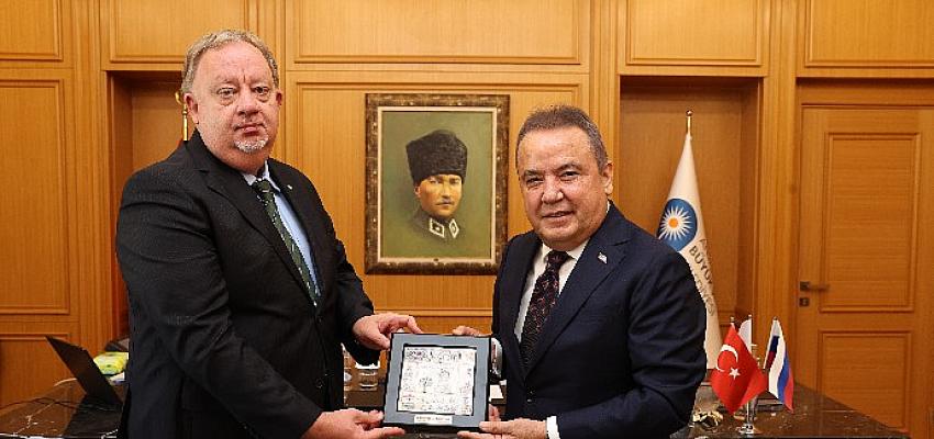 Rus Büyükelçi Yerhov'dan Başkan Böcek'e ziyaret 