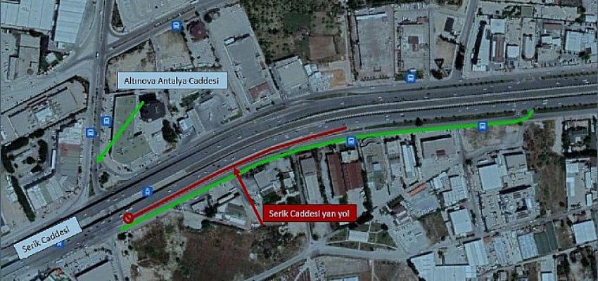 Serik Caddesi'nde bakım çalışması