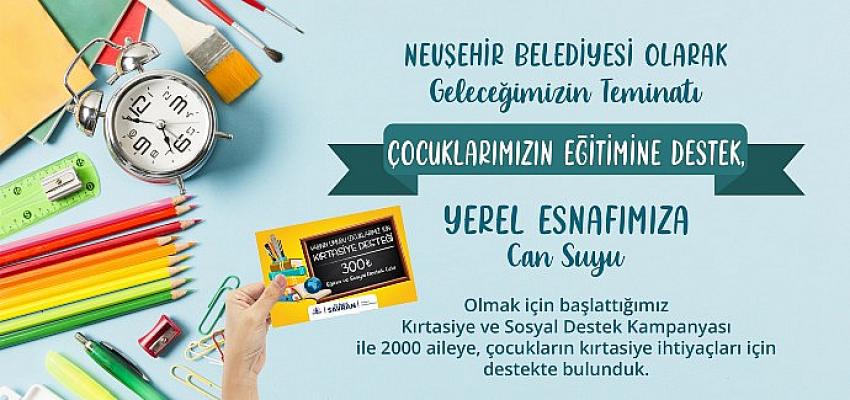 Nevşehir belediyesi'nden 2000 aileye kırtasiye çeki desteği