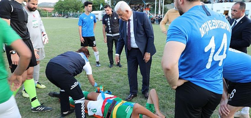 Futbolcuya İlk Müdahale Başkan Gürün’den